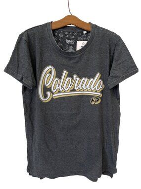 Royce Apparel Graphic Tee Medium Colorado Shirt Charcoal Gray Cotton College NEW